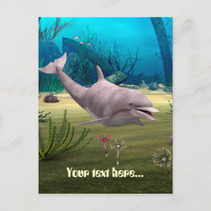 Lächelnde Dolphin Postkarte