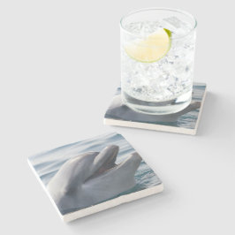 Lächelnde Dolphin Steinuntersetzer