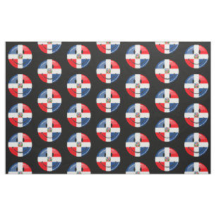 Lächelnde Dominikanische Republik-Flagge Stoff