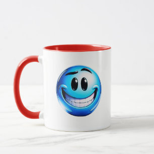 Lächelnde Emoji-Gesicht Illustration Tasse