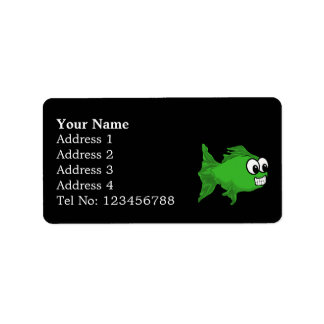 Lächelnde Fisch-Adressetiketten (M) Adressaufkleber