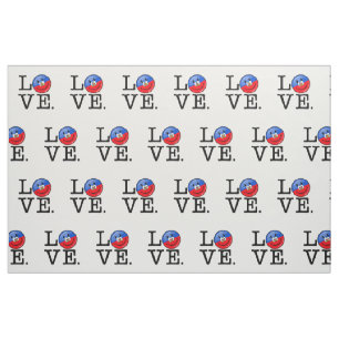 Lächelnde Flagge Liebe-Haitis Stoff