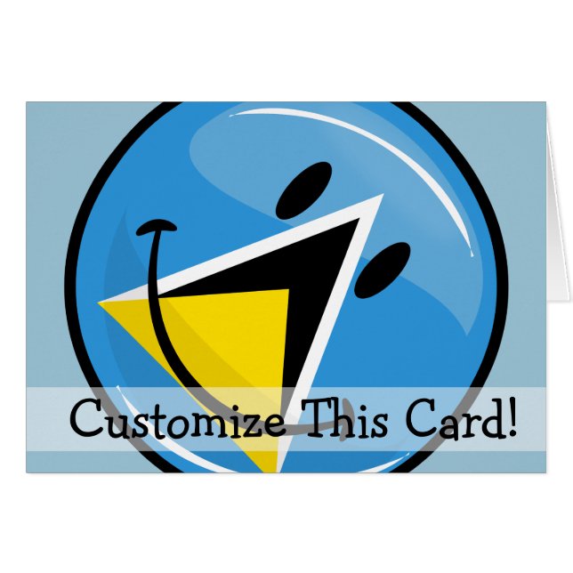 Lächelnde Flagge von Saint Lucia (Vorderseite (Horizontal))