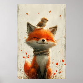 Lächelnde Fox Print Poster