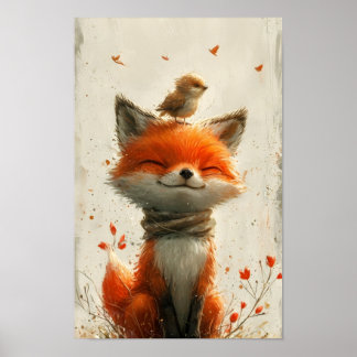 Lächelnde Fox Print Poster