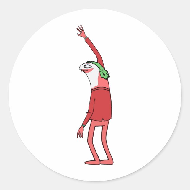 Lächelnde Freunde Alan Psychische Kieselsteine Erw Runder Aufkleber (Vorderseite)