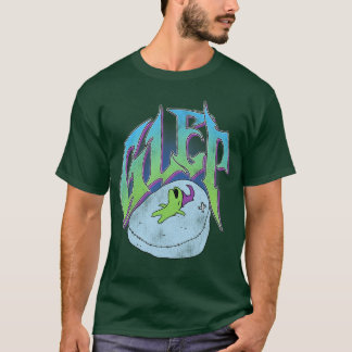 Lächelnde Freunde, die einen farbenfrohen alten en T-Shirt