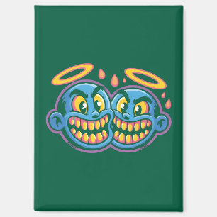 Lächelnde Gesichter. Magnet