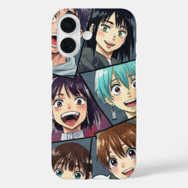 Lächelnde Gesichter, Manga von Natasha Us iPhone 16 Hülle