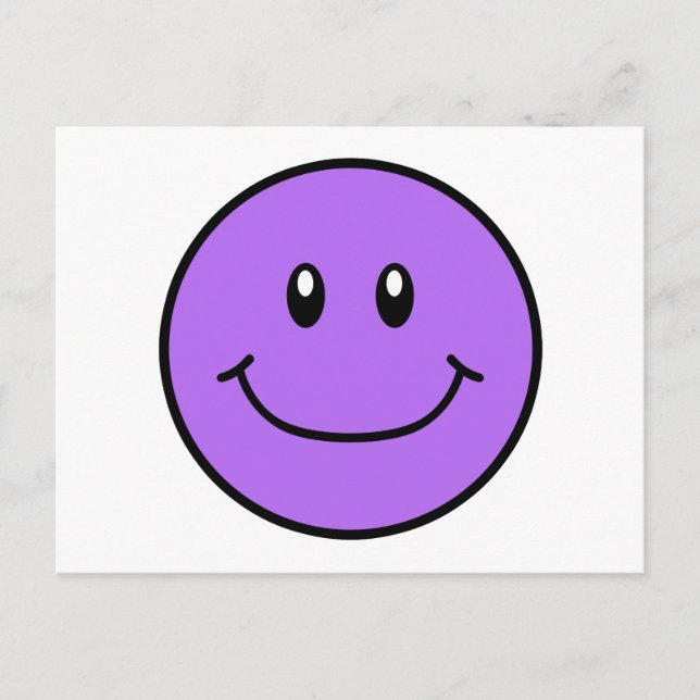 Lächelnde Gesichter Postkarte Lila 0001 (Vorderseite)
