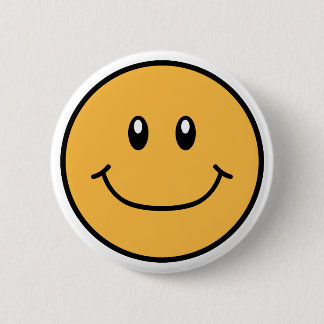Lächelnde Gesichts-Knopf-Orange 0001 Button
