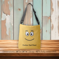 Lächelnde Gesichtshaut mit offenen Augen Crossbody