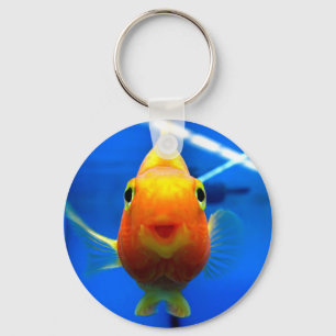 Lächelnde Goldfisch-Schlüsselkette Schlüsselanhänger