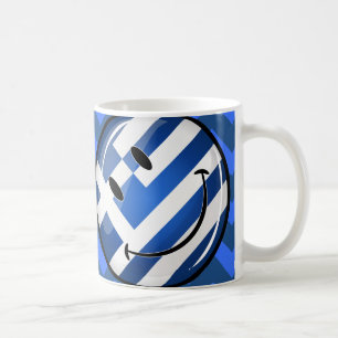Lächelnde griechische Flagge Kaffeetasse