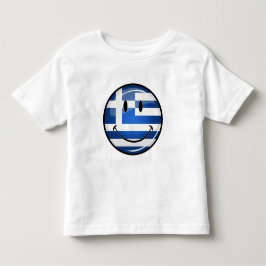Lächelnde griechische Flagge Kleinkind T-shirt