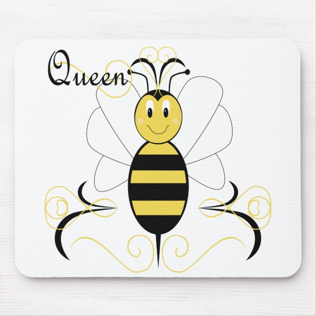 Lächelnde Hummelkönigin Bee Mousepad (Vorne)