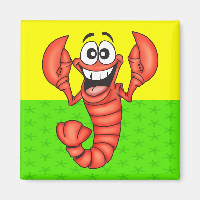 Lächelnde Hummer Magnet (Vorne)
