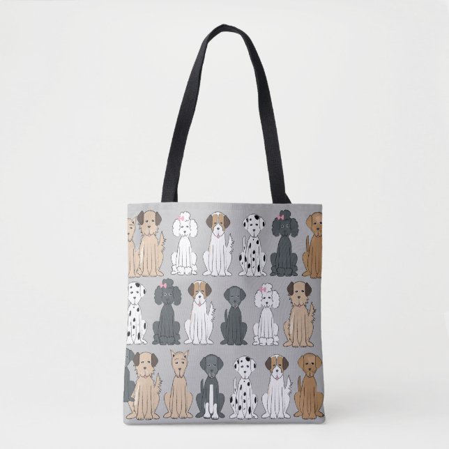 Lächelnde Hunde Tasche (Vorderseite)