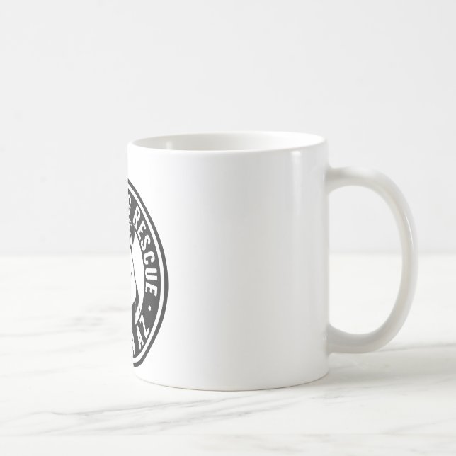 Lächelnde Hunderettung Kaffeetasse (Rechts)