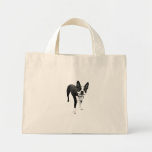 Lächelnde Hundetasche Mini Stoffbeutel