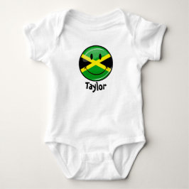 Lächelnde jamaikanische Flagge Baby Strampler