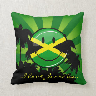 Lächelnde jamaikanische Flagge Kissen