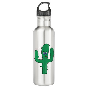 Lächelnde Kaktus Edelstahlflasche