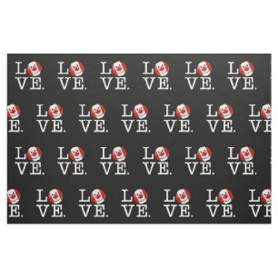 Lächelnde kanadische Flagge der Liebe- Stoff