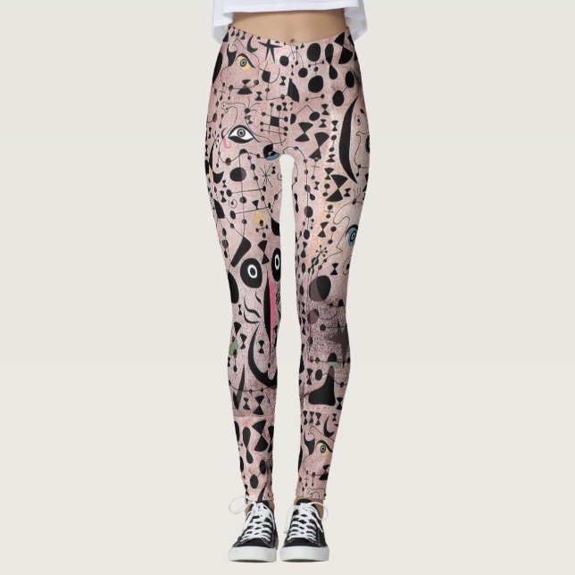 Lächelnde Katze Leggings (Vorderseite)