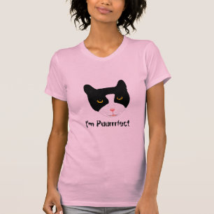 Lächelnde Katzen-Gesichts-T-Shirts ihrs T-Shirt