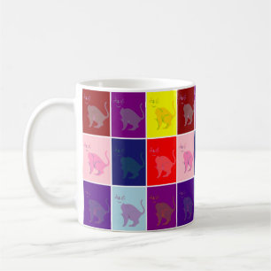 Lächelnde Katzenart Pop Kaffeetasse