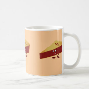 Lächelnde Kirschtortenscheibe Kaffeetasse