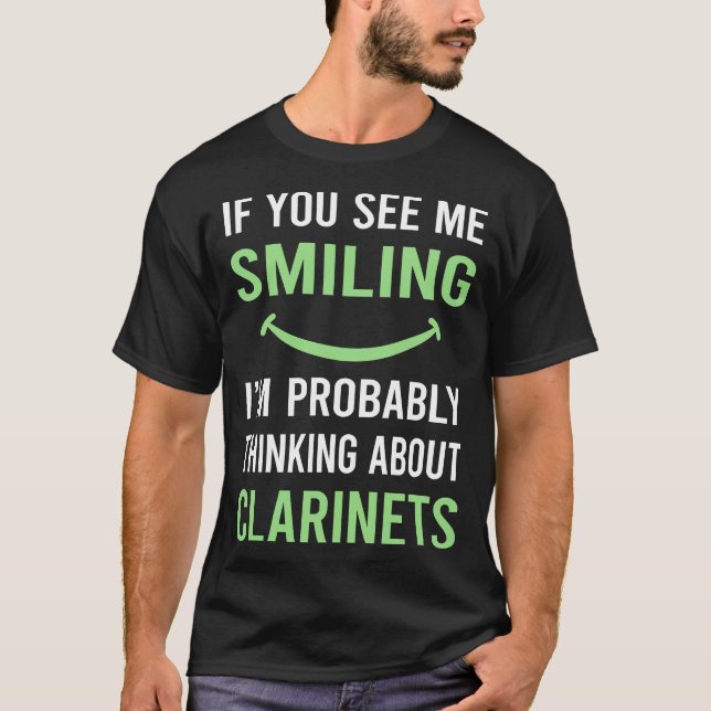 Lächelnde Klarinette T-Shirt (Vorderseite)