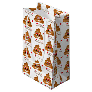 Lächelnde Liebe Kacke Emoji Valentine's Day Gesche Kleine Geschenktüte
