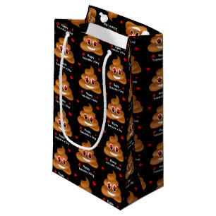 Lächelnde Liebe Kacke Emoji Valentine's Day Gesche Kleine Geschenktüte