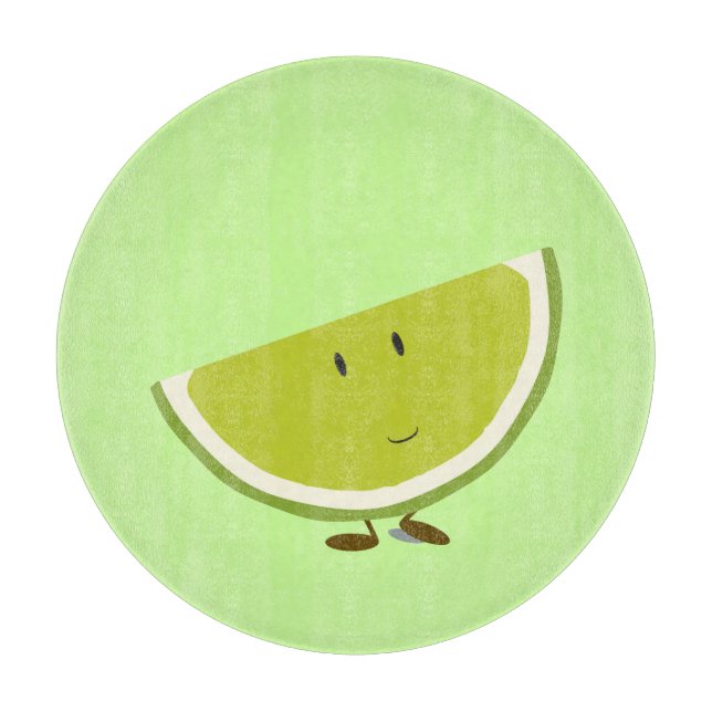 Lächelnde Limone Scheibe Schneidebrett (Vorderseite)