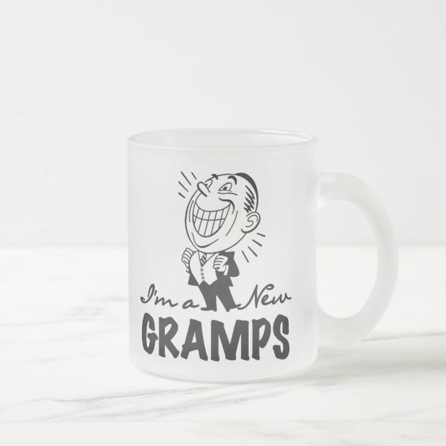 Lächelnde neue Gramps T - Shirts und Geschenke Mattglastasse (Rechts)