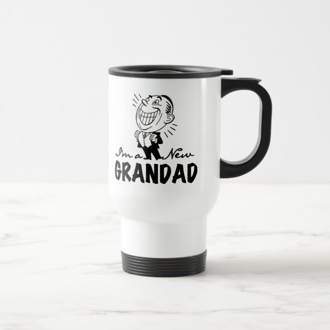 Lächelnde neue Grandad-T - Shirts und Geschenke Reisebecher (Rechts)