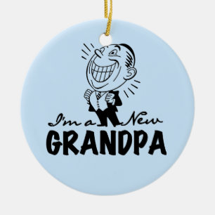 Lächelnde neue Großvater-T - Shirts und Geschenke Keramikornament