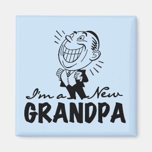 Lächelnde neue Großvater-T-Shirts und Geschenke Magnet