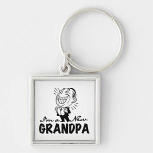 Lächelnde neue Großvater-T - Shirts und Geschenke Schlüsselanhänger