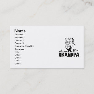 Lächelnde neue Großvater-T - Shirts und Geschenke Visitenkarte