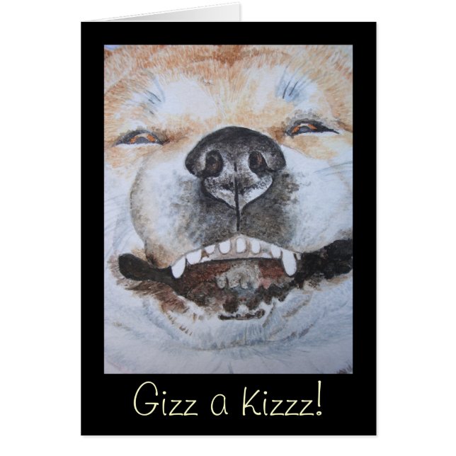 Lächelnde niedliche Akita (Vorne)