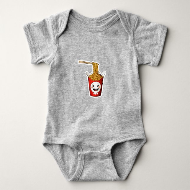 Lächelnde Nudeln Baby Strampler (Vorderseite)