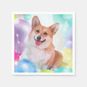 Lächelnde Pembroke-Walisercorgi-Servietten Serviette