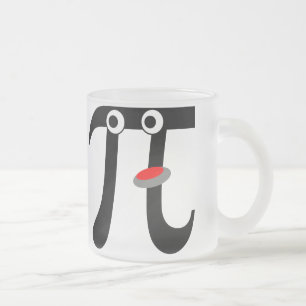 Lächelnde Pi-Tasse aus Mattiertem Glas Mattglastasse