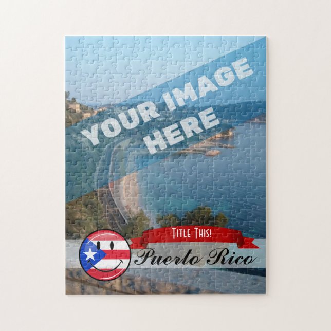 Lächelnde puerto-ricanische Flagge (Vertikal)
