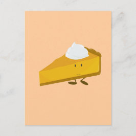 Lächelnde Scheibe Kürbiskuchen Postkarte