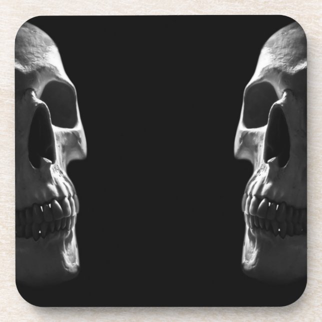 Lächelnde Skulls Getränkeuntersetzer (Vorderseite)