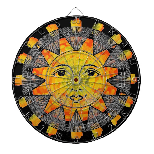 Lächelnde Sonne Dartscheibe (vorne)
